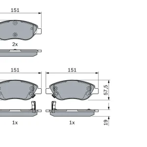 Zestaw klocków hamulcowych, hamulce tarczowe BOSCH 0 986 424 042 Ekspresowa dostawa