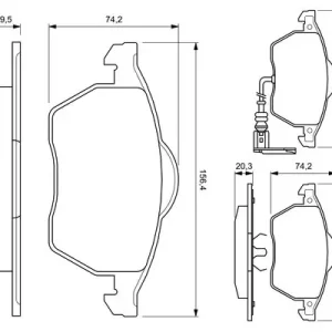 Zestaw klocków hamulcowych, hamulce tarczowe BOSCH 0 986 424 501 Oferta czasowa