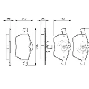 Zestaw klocków hamulcowych, hamulce tarczowe BOSCH 0 986 424 676 Ostatnie sztuki