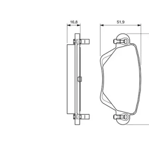 Zamów dziś Zestaw klocków hamulcowych, hamulce tarczowe BOSCH 0 986 424 683