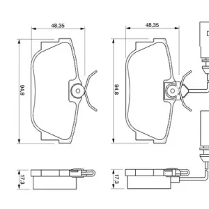 Cena promocyjna Zestaw klocków hamulcowych, hamulce tarczowe BOSCH 0 986 424 748