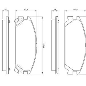 Zestaw klocków hamulcowych, hamulce tarczowe BOSCH 0 986 460 936 Bestseller