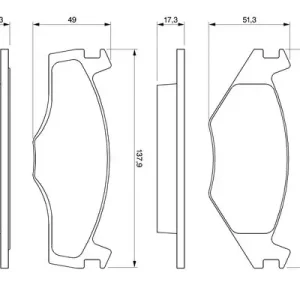 Zestaw klocków hamulcowych, hamulce tarczowe BOSCH 0 986 461 106 Premium