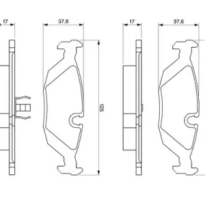 Zestaw klocków hamulcowych, hamulce tarczowe BOSCH 0 986 461 111 Wyprzedaż