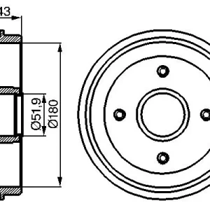Bęben hamulcowy BOSCH 0 986 477 020 Łatwy zwrot