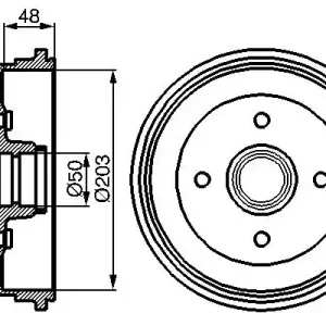 Bęben hamulcowy BOSCH 0 986 477 049 Nowość