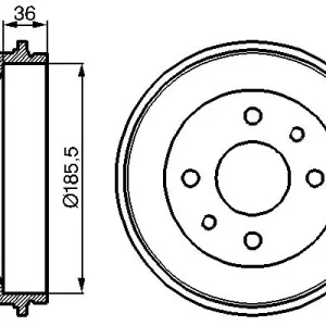 Darmowy zwrot Bęben hamulcowy BOSCH 0 986 477 055