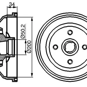 Bęben hamulcowy BOSCH 0 986 477 056 Darmowa dostawa