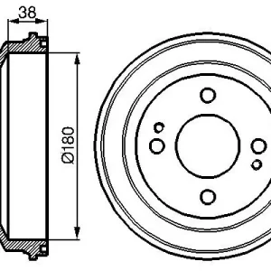Do wyczerpania zapasów Bęben hamulcowy BOSCH 0 986 477 063