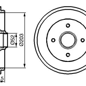 Do wyczerpania zapasów Bęben hamulcowy BOSCH 0 986 477 127