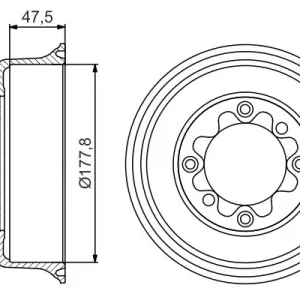Bęben hamulcowy BOSCH 0 986 477 154 Dostępne od ręki