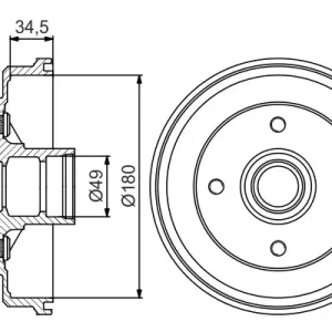 Bęben hamulcowy BOSCH 0 986 477 159 Cena promocyjna