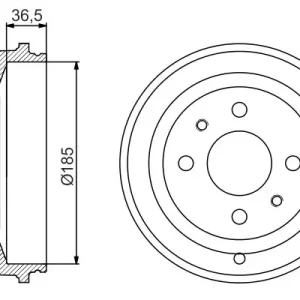 Bęben hamulcowy BOSCH 0 986 477 161 Premium