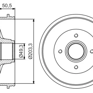 Bęben hamulcowy BOSCH 0 986 477 197 Popularny