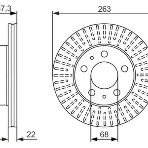 Cena promocyjna Tarcza hamulcowa BOSCH 0 986 479 480