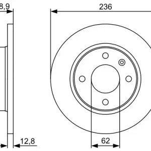 Bestseller Tarcza hamulcowa BOSCH 0 986 479 491