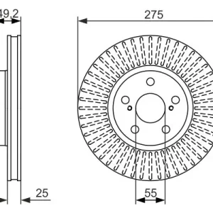 Dostępne od ręki Tarcza hamulcowa BOSCH 0 986 479 619