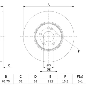 Dodaj do koszyka Tarcza hamulcowa BOSCH 0 986 479 G43