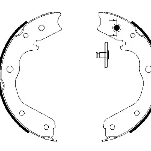 Zestaw szczęk hamulcowych, hamulec postojowy BOSCH 0 986 487 671 Premium