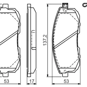 Zestaw klocków hamulcowych, hamulce tarczowe BOSCH 0 986 494 546 Oferta limitowana