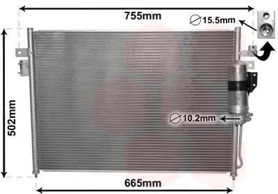 Najlepsza cena Skraplacz, klimatyzacja VAN WEZEL 33005404