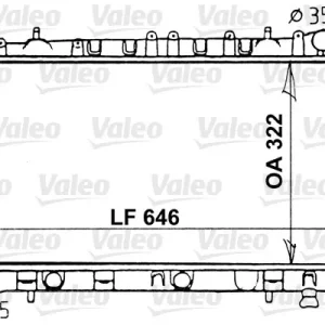 Chłodnica, układ chłodzenia silnika VALEO 731202 Rabat