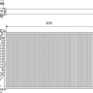 Chłodnica, układ chłodzenia silnika VALEO 731756 Nowość