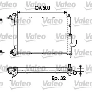 Wysoka jakość Chłodnica, układ chłodzenia silnika VALEO 731846