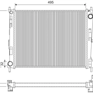 Chłodnica, układ chłodzenia silnika VALEO 732903 Nowy