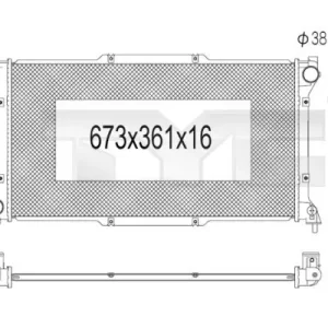 Szybka dostawa Chłodnica, układ chłodzenia silnika TYC 734-1003