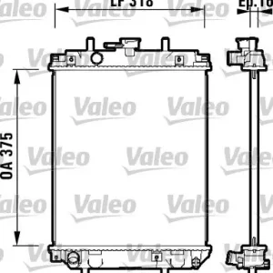 Niska cena Chłodnica, układ chłodzenia silnika VALEO 734105