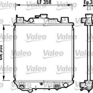 Chłodnica, układ chłodzenia silnika VALEO 734203 Rabat