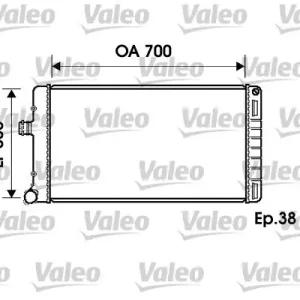 Chłodnica, układ chłodzenia silnika VALEO 734224 Wysoka jakość