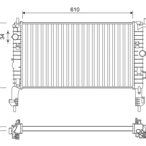 Tylko dziś Chłodnica, układ chłodzenia silnika VALEO 734384