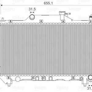 Wysoka jakość Chłodnica, układ chłodzenia silnika VALEO 734401