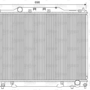 Łatwy zwrot Chłodnica, układ chłodzenia silnika VALEO 734850