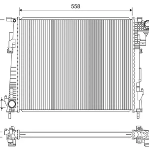 Chłodnica, układ chłodzenia silnika VALEO 734946 Dodaj do koszyka