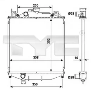 Chłodnica, układ chłodzenia silnika TYC 735-0032 Nowość