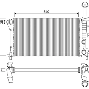 Zamów dziś Chłodnica, układ chłodzenia silnika VALEO 735175