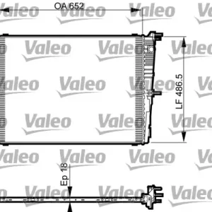 Chłodnica, układ chłodzenia silnika VALEO 735463 Rabat