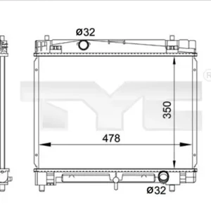 Chłodnica, układ chłodzenia silnika TYC 736-0001 Zamów teraz