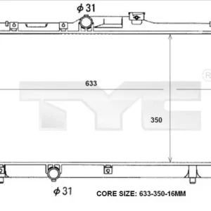 Chłodnica, układ chłodzenia silnika TYC 736-0047 Ograniczona ilość