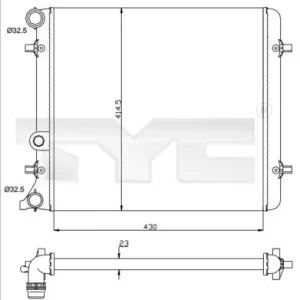 Chłodnica, układ chłodzenia silnika TYC 737-0010 Nowość