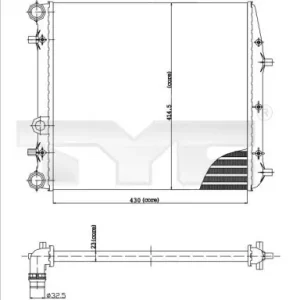 Okazja Chłodnica, układ chłodzenia silnika TYC 737-0013