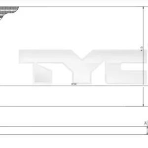 Chłodnica, układ chłodzenia silnika TYC 737-0017-R Bestseller