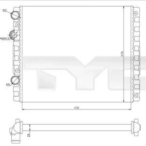 Nie przegap Chłodnica, układ chłodzenia silnika TYC 737-0040