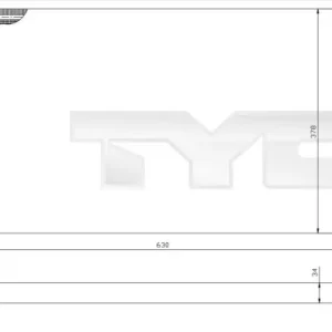 Kup online Chłodnica, układ chłodzenia silnika TYC 737-0051-R