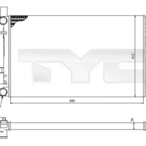 Nie przegap Chłodnica, układ chłodzenia silnika TYC 737-0056