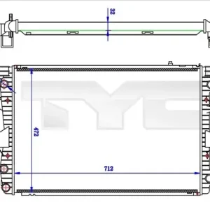 Zamów teraz Chłodnica, układ chłodzenia silnika TYC 737-0061-R