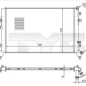 Chłodnica, układ chłodzenia silnika TYC 737-0066 Szybka wysyłka